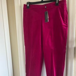 Talbot NWT Petite Size 8 Pink Velvet Pants- Curvy